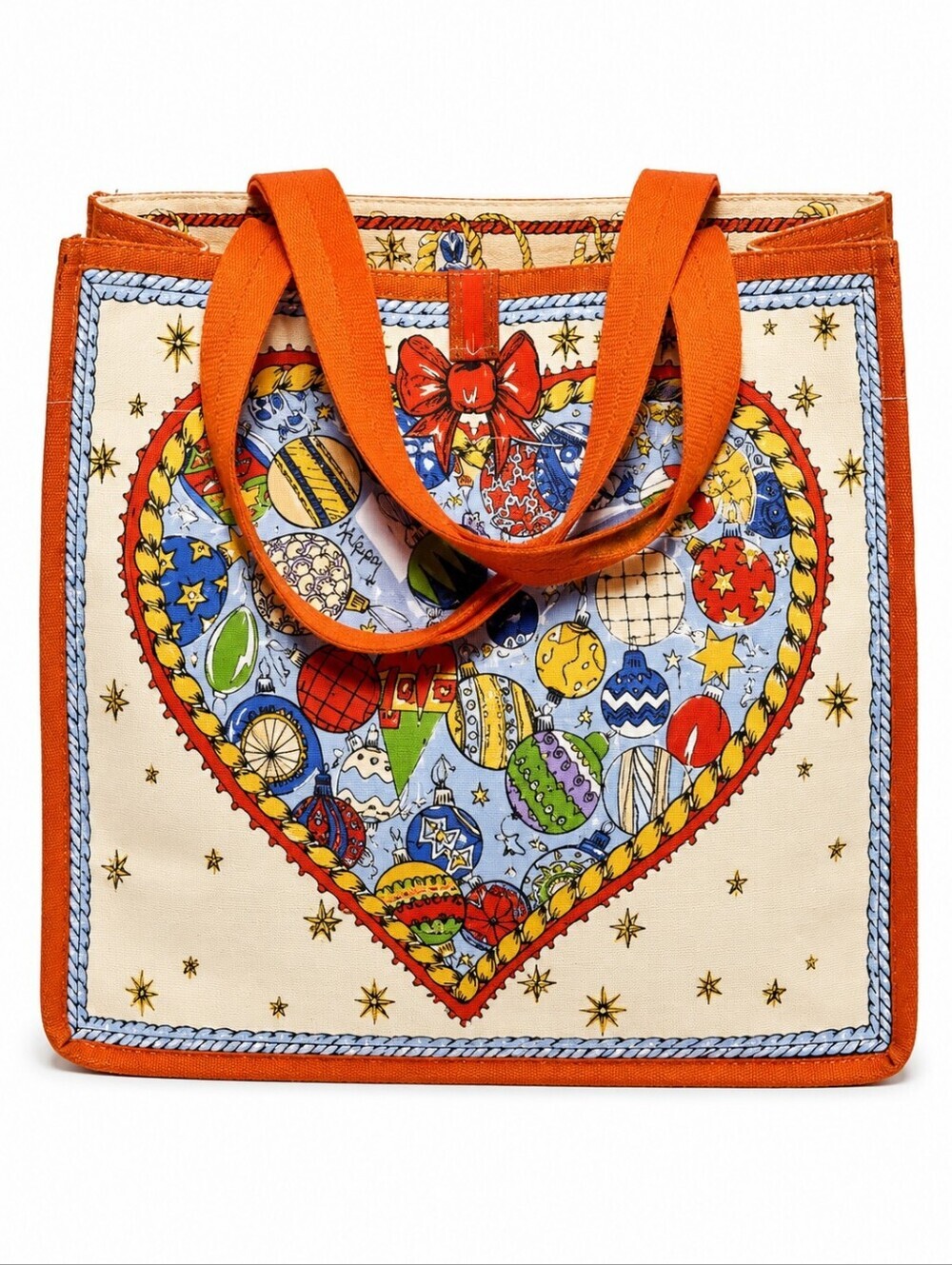 BRIGHTON Celebrate Christmas Holiday Love Large Canvas Tote